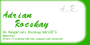 adrian rocskay business card